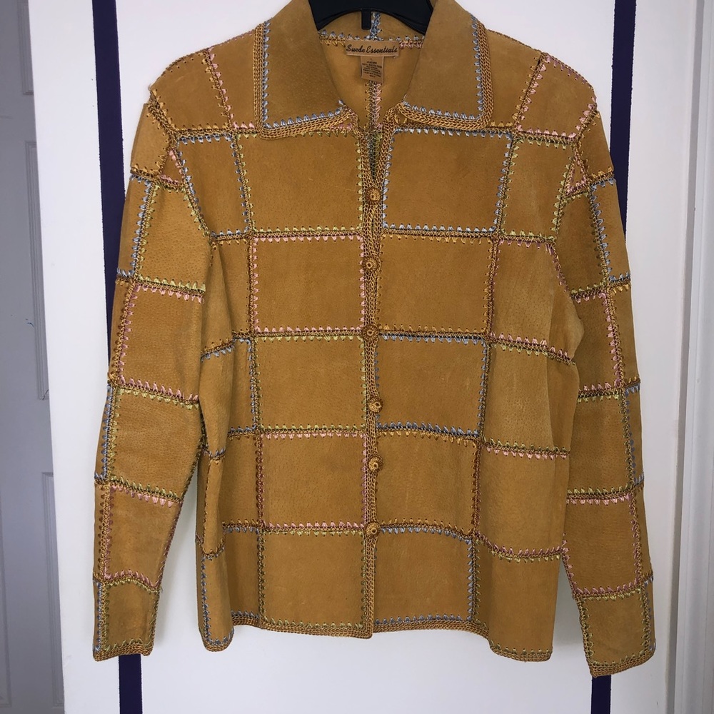 Authentic Suede Crotchet Jacket Handmade